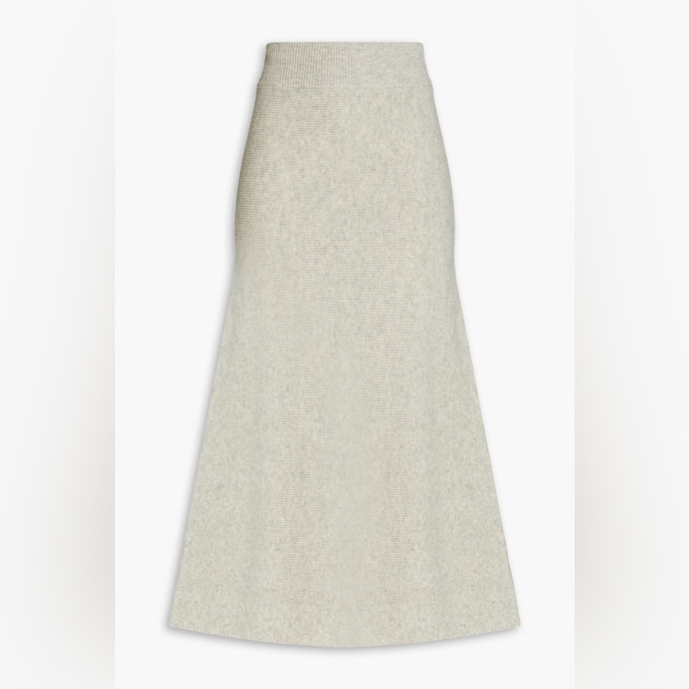 Sandro Ribbed wool midi skirt
